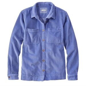 LL Bean Women's Comfort Corduroy Relaxed Shirt 2X Long Sleeves Winter Layers